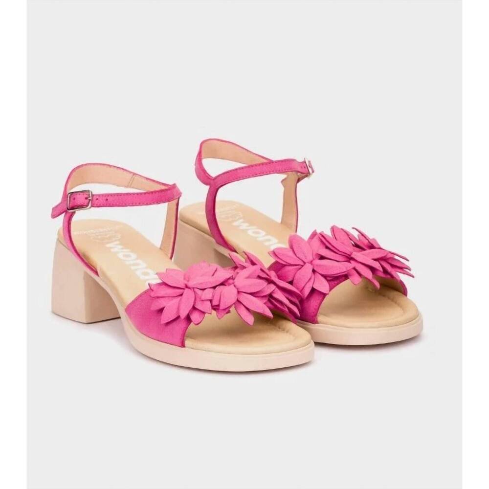 NEW WONDERS women's modelo nubuck sandal in fuchsia